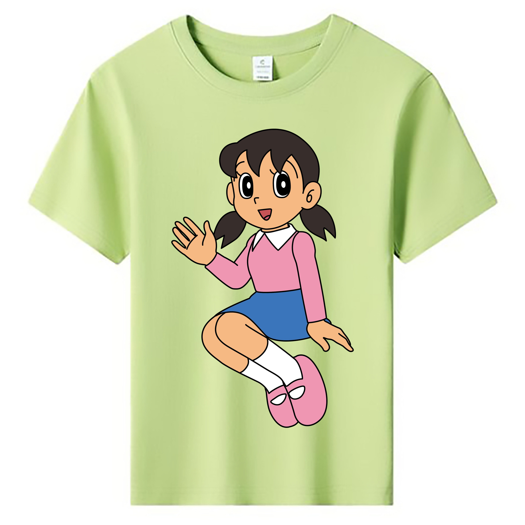 （画像用） ドラえもん みなもと しずか Doraemon Shizuka Minamoto 綿100％キッズTシャツ（フロントプリント）